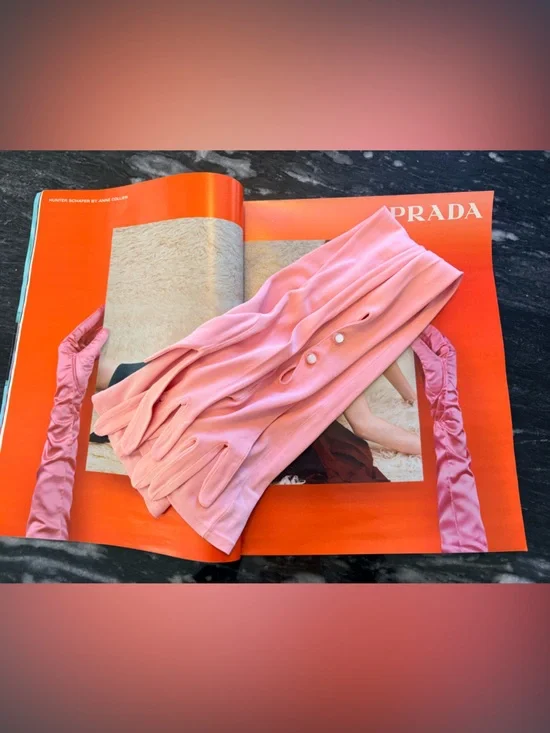 VTG Van Raalte Pink Opera Gloves Size 6.5 - Picture 2 of 11